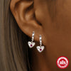 Wholesale S925 Sterling Silver Love Little Turtle Single Row Diamond Earring With Geometric Pattern And Electroplating For Women
