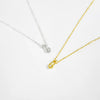 Wholesale S925 Sterling Silver Love Lock Necklace With Diamond Design Electroplated Simple Long Chain Fashionable Jewelry