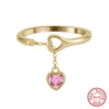 Wholesale S925 Sterling Silver Love Pendant Ring Jewelry Cute Style With Animal And Zodiac Pattern Electroplated Adjustable For Women