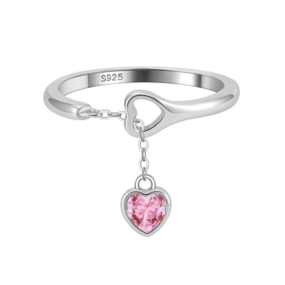 Wholesale S925 Sterling Silver Love Pendant Ring Jewelry Cute Style With Animal And Zodiac Pattern Electroplated Adjustable For Women