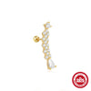 Wholesale S925 Sterling Silver Love Planet Puncture Twist Ball Earrings With Geometric Design And Electroplating For Women