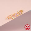 Wholesale S925 Sterling Silver Love Planet Puncture Twist Ball Earrings With Geometric Design And Electroplating For Women