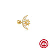 Wholesale S925 Sterling Silver Love Planet Puncture Twist Ball Earrings With Geometric Design And Electroplating For Women