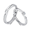 Wholesale S925 Sterling Silver Love Ring Allmatch Wave Style Unisex Opening Adjustable