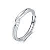 Wholesale S925 Sterling Silver Love Ring Allmatch Wave Style Unisex Opening Adjustable