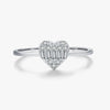Wholesale S925 Sterling Silver Love Ring With Heart Shape And Zircon Inlay For Women