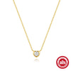Wholesale S925 Sterling Silver Love Round Geometric Pendant Necklace With Electroplating Design For Women