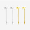 Wholesale S925 Sterling Silver Love Tassel Pendant Earrings With Geometric Design For Women Platinum Or 18K Gold Electroplated
