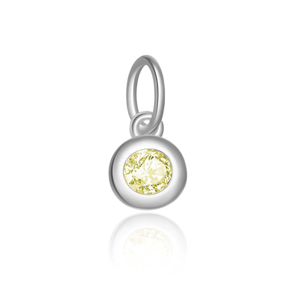Wholesale S925 Sterling Silver Lucky Birthstone Pendant Necklace With Diamond Design And Platinum Or 18K Gold Electroplating