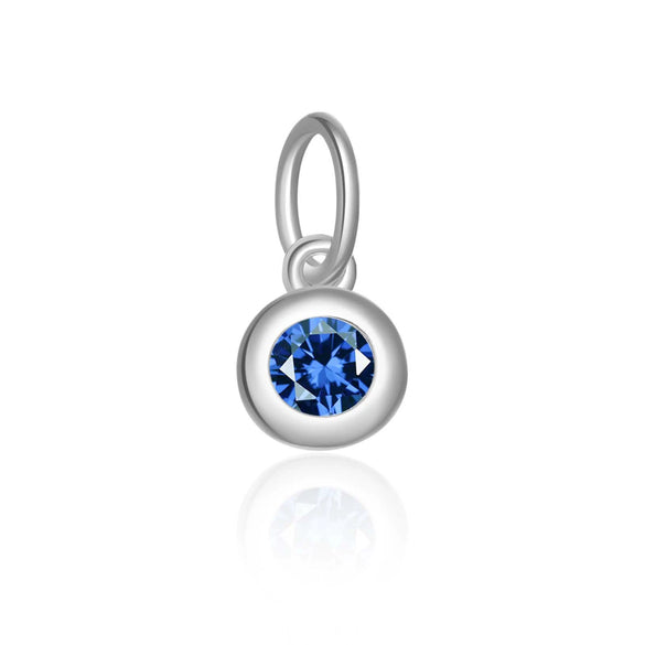 Wholesale S925 Sterling Silver Lucky Birthstone Pendant Necklace With Diamond Design And Platinum Or 18K Gold Electroplating