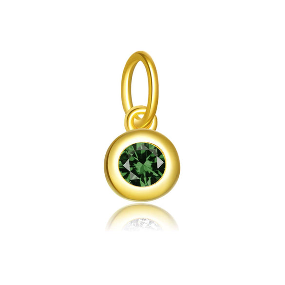 Wholesale S925 Sterling Silver Lucky Birthstone Pendant Necklace With Diamond Design And Platinum Or 18K Gold Electroplating