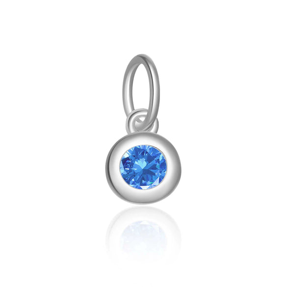 Wholesale S925 Sterling Silver Lucky Birthstone Pendant Necklace With Diamond Design And Platinum Or 18K Gold Electroplating