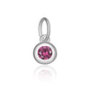 Wholesale S925 Sterling Silver Lucky Birthstone Pendant Necklace With Diamond Design And Platinum Or 18K Gold Electroplating