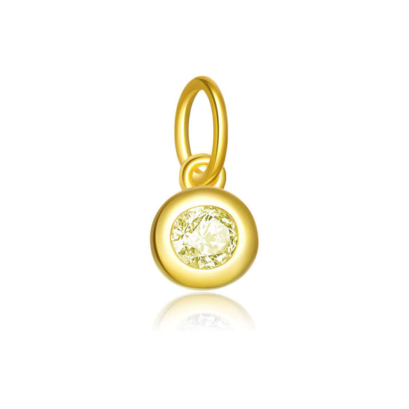 Wholesale S925 Sterling Silver Lucky Birthstone Pendant Necklace With Diamond Design And Platinum Or 18K Gold Electroplating