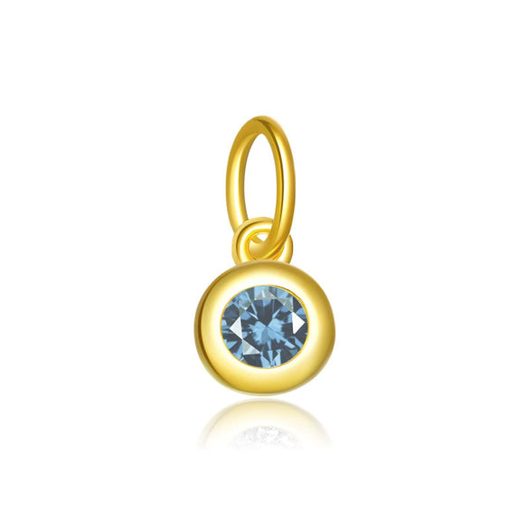 Wholesale S925 Sterling Silver Lucky Birthstone Pendant Necklace With Diamond Design And Platinum Or 18K Gold Electroplating