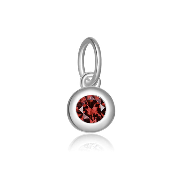 Wholesale S925 Sterling Silver Lucky Birthstone Pendant Necklace With Diamond Design And Platinum Or 18K Gold Electroplating