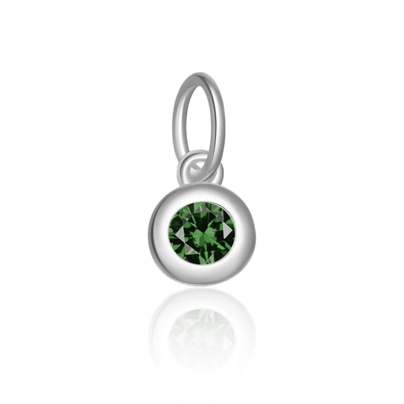 Wholesale S925 Sterling Silver Lucky Birthstone Pendant Necklace With Diamond Design And Platinum Or 18K Gold Electroplating
