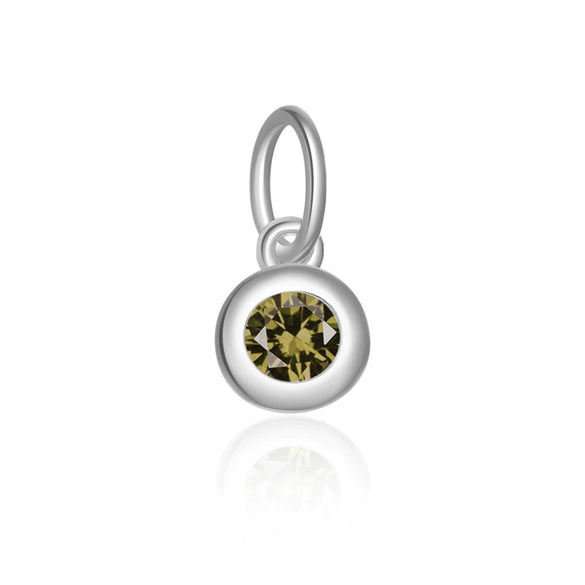 Wholesale S925 Sterling Silver Lucky Birthstone Pendant Necklace With Diamond Design And Platinum Or 18K Gold Electroplating