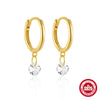 Wholesale S925 Sterling Silver Luxury Diamondencrusted White Petal Geometric Earrings With Electroplating