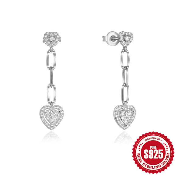 Wholesale S925 Sterling Silver Luxury Lovely Long Tassel Earrings For Women With Geometric Pattern And Electroplating