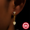 Wholesale S925 Sterling Silver Luxury Lovely Long Tassel Earrings For Women With Geometric Pattern And Electroplating