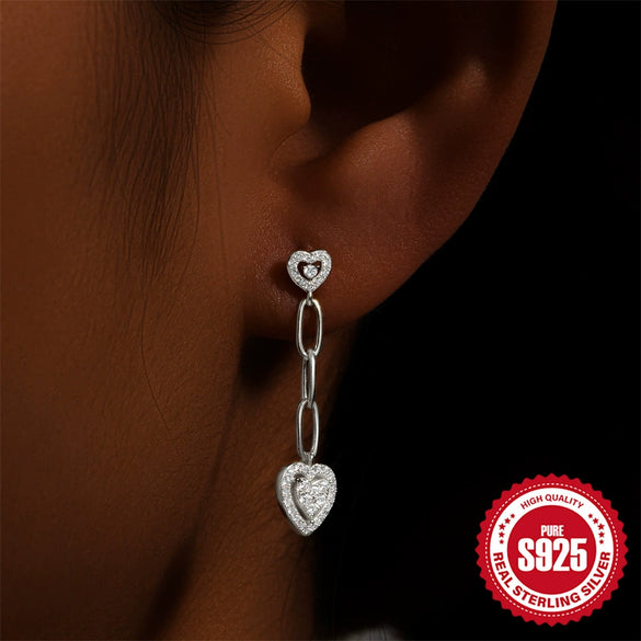 Wholesale S925 Sterling Silver Luxury Lovely Long Tassel Earrings For Women With Geometric Pattern And Electroplating