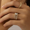 Wholesale S925 Sterling Silver Luxury Square Geometric Diamond Ring For Women With Electroplating Treatment
