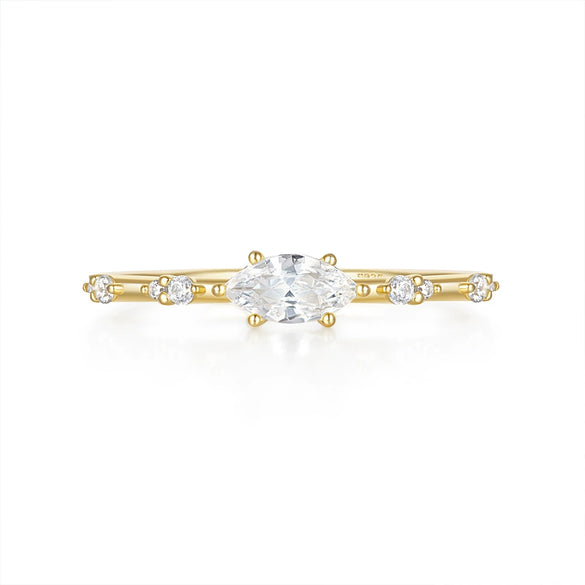 Wholesale S925 Sterling Silver Luxury Square Geometric Diamond Ring For Women With Electroplating Treatment
