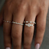 Wholesale S925 Sterling Silver Luxury Square Geometric Diamond Ring For Women With Electroplating Treatment
