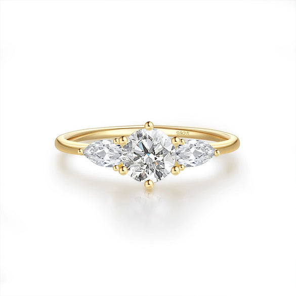 Wholesale S925 Sterling Silver Luxury Square Geometric Diamond Ring For Women With Electroplating Treatment