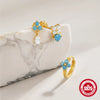 Wholesale S925 Sterling Silver Mangxing Snowflake Geometric Earrings With Inlaid Zircon For Women