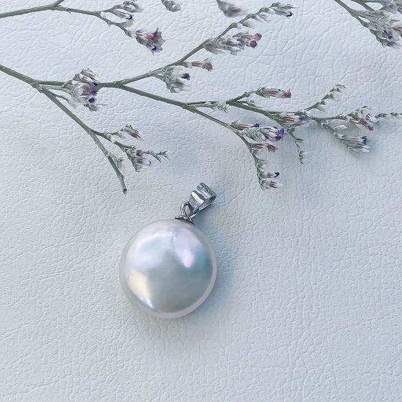 Wholesale S925 Sterling Silver Melon Buckle Pendant Irregular Four Leaf Clover Light Water Pearl Baroque Necklace