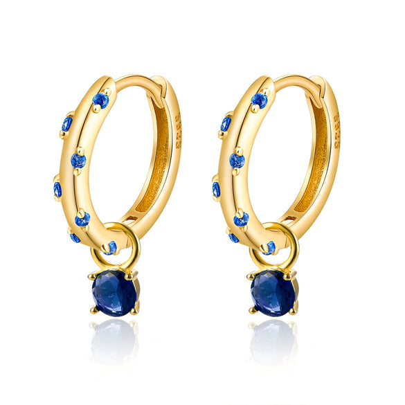 Wholesale S925 Sterling Silver Micro Inlaid Emerald Zircon Geometric Earring With Ear Buckle And Diamond Processed For Women