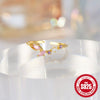 Wholesale S925 Sterling Silver Micro Inlaid Geometric Bow Ring For Women High End Sense Adjustable