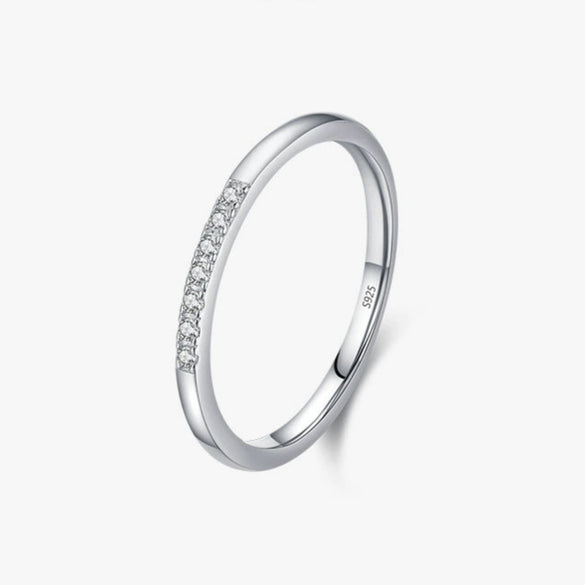 Wholesale S925 Sterling Silver Micro Inlaid Geometric Ring For Women Simple Fashion