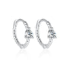Wholesale S925 Sterling Silver Micro Inlaid Turquoise Emerald Zircon Water Drop Geometric Earrings For Women