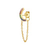 Wholesale S925 Sterling Silver Micro Inlaid Zircon Flower Moon Star Tassel Earrings With Vintage Design