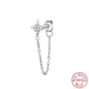 Wholesale S925 Sterling Silver Micro Inlaid Zircon Flower Moon Star Tassel Earrings With Vintage Design