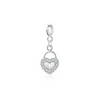 Wholesale S925 Sterling Silver Micro Inlay Heart Lock Pendant