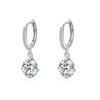 Wholesale S925 Sterling Silver Micro Inlay Simulation Diamond Geometric Earrings For Women