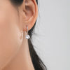 Wholesale S925 Sterling Silver Micro Inlay Simulation Diamond Geometric Earrings For Women