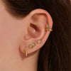 Wholesale S925 Sterling Silver Micro Paved Zircon Flower Leaf Earrings In Fresh Sweet Pastoral Style With Floral Design