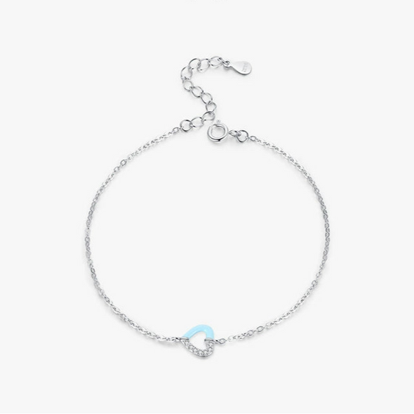 Wholesale S925 Sterling Silver Microinlaid Heart Bracelet For Women Niche Design Fashion Allmatch