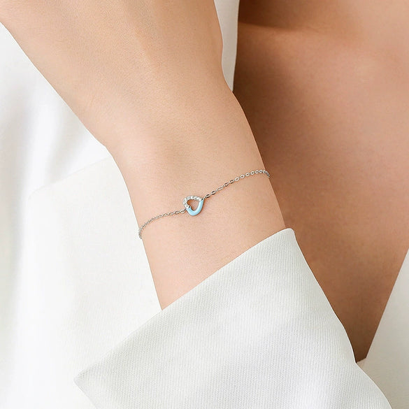 Wholesale S925 Sterling Silver Microinlaid Heart Bracelet For Women Niche Design Fashion Allmatch