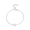 Wholesale S925 Sterling Silver Microinlaid Heart Bracelet For Women Niche Design Fashion Allmatch