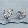 Wholesale S925 Sterling Silver Microinlaid Zircon Butterfly Earrings For Women With Pastoral Style