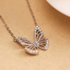 Wholesale S925 Sterling Silver Microinlaid Zircon Butterfly Fashion Simple Clavicle Necklace With Niche Design Sense