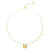 Wholesale S925 Sterling Silver Microinlaid Zircon Butterfly Fashion Simple Clavicle Necklace With Niche Design Sense