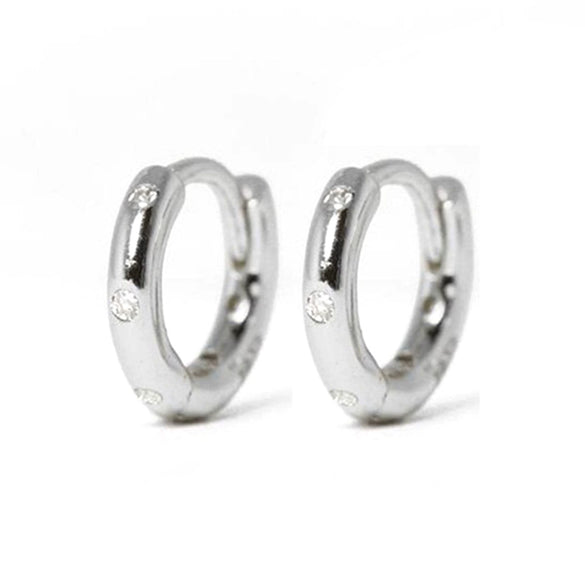 Wholesale S925 Sterling Silver Microinlaid Zircon Circle Geometric Retro Fashion Earrings