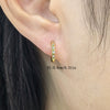 Wholesale S925 Sterling Silver Microinlaid Zircon Circle Geometric Retro Fashion Earrings